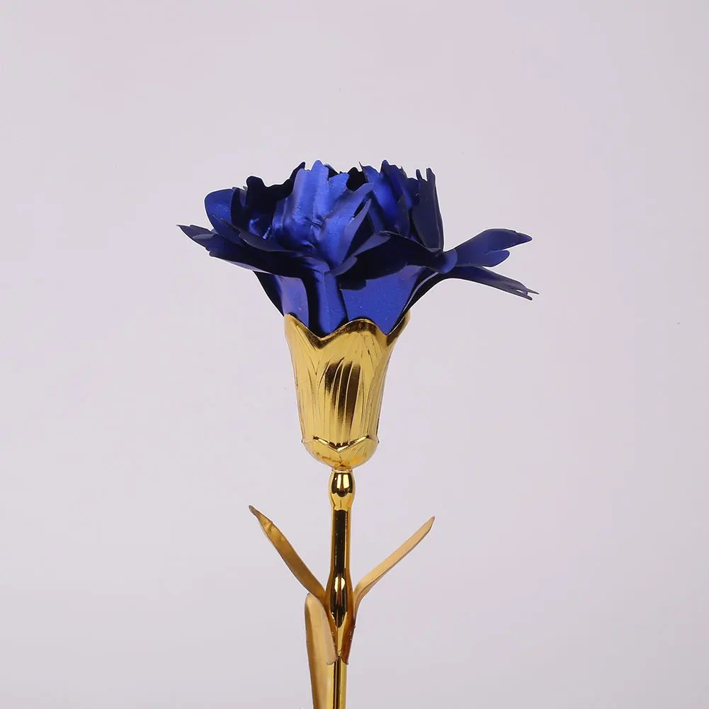 24K покрытые фольгой розовые подарки гвоздики День матери золото|Искусственные и