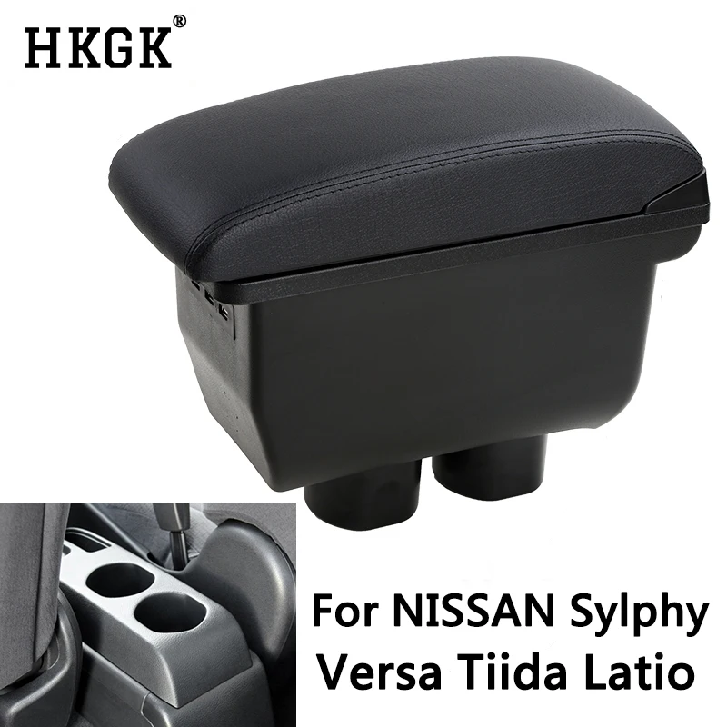 Подлокотник для NISSAN Sylphy Versa Tiida Latio центральный приставка хранения USB зарядка
