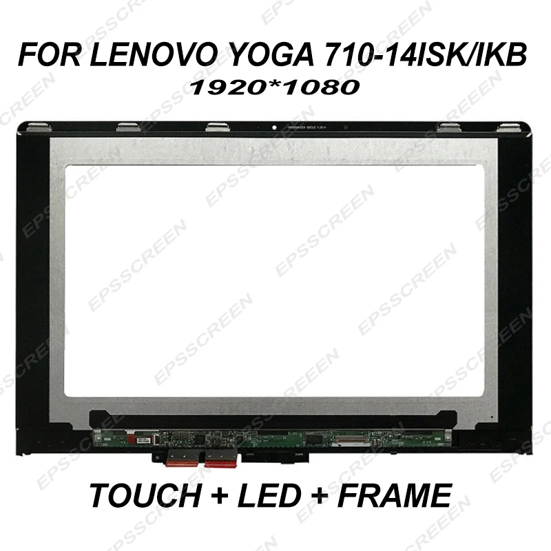 

replace 14.0" LCD SCREEN ASSEMBLIES FOR LENOVO IDEAPAD YOGA 710-14ISK/IKB FHD 1920*1080 TOUCH WITH LED DISPLAY 5D10M14182 80V4