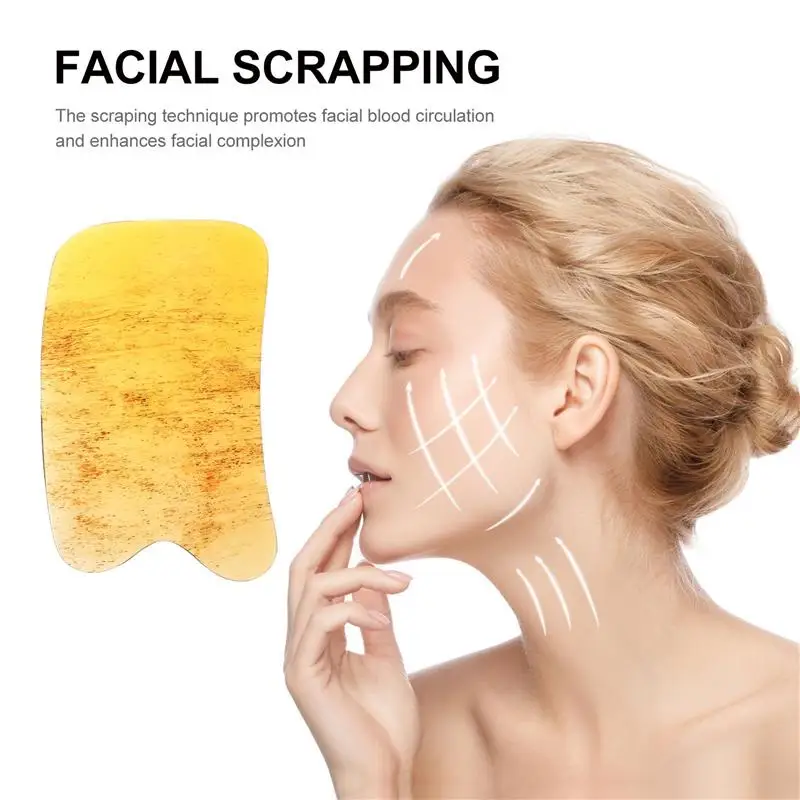 

2PCS Face Body Guasha Scraper Board Relieve Stress Health Care Scraping Plate