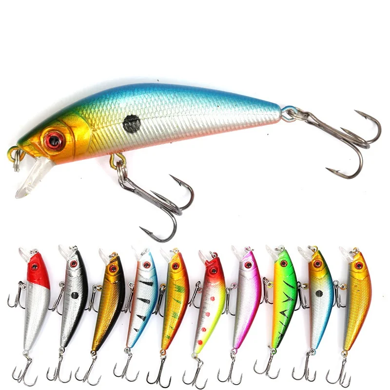 

Fishing Lure Plastic Bionic Sinking MINNOW 7.6g 7cm Depth 0-1.5m With Hard Bait Wobbler For Freshwater Fishing Tackle Accessory