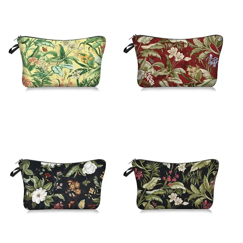 

Новые косметички, женские сумки для макияжа, новая серия косметичек с пальмовыми листьями, дорожные сумки для хранения, женские сумки для ру...