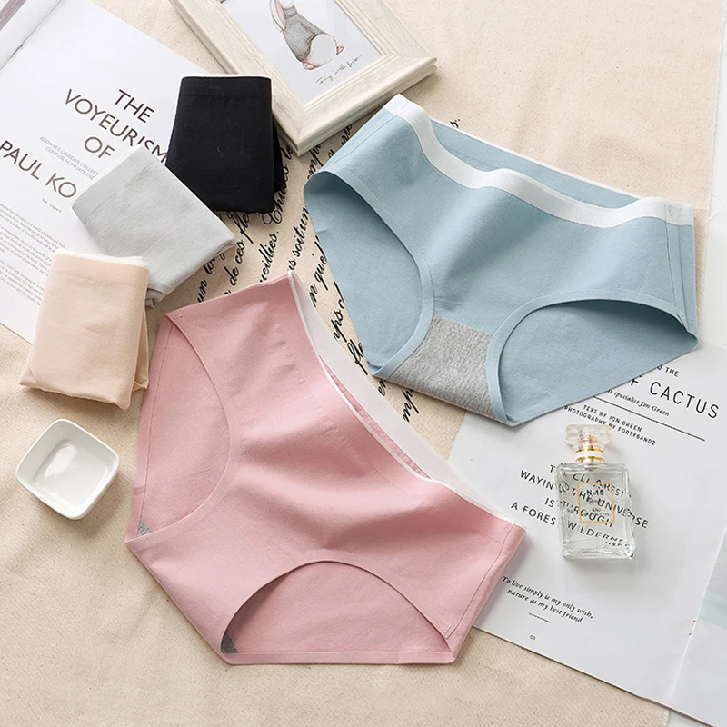 2 шт./компл. хлопковые трусики для девочек однотонные мягкие трусы со средней