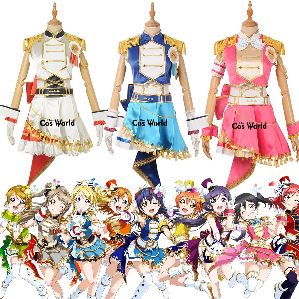 Любовь Live 9 символов шестая 6я годовщина Kousaka Honoka Minami Kotori Sonoda Umi Ayase Eli платье