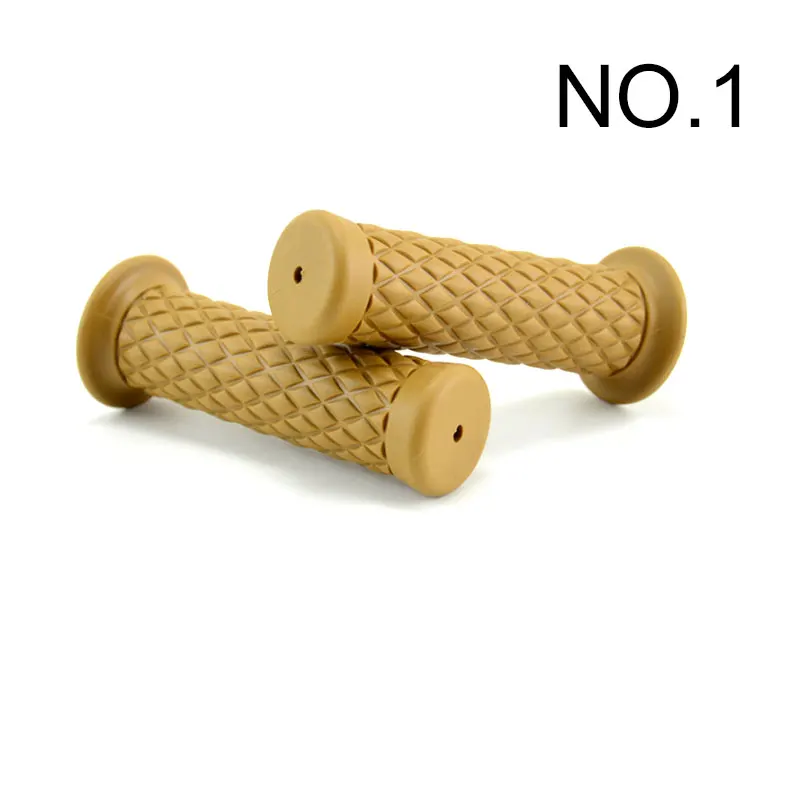 DERI 2pcs Fashion Universal Motorcycle handle grips Vintage PU Rubber Handlebar Hand Grip Bar End For 7/8&quot22mm Biker | Автомобили и