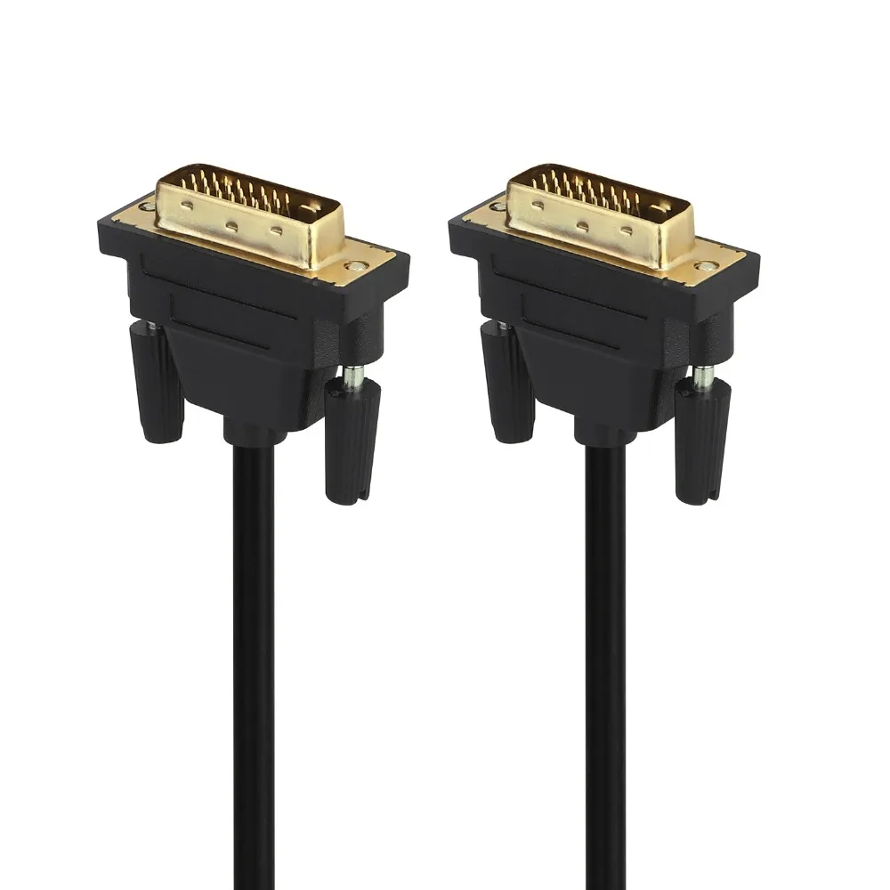 Кабель DVI высокоскоростной DVI 24+ 1 Pin папа-папа 1 m/1,5 m/2 m/3 m/5 m DVI-DVI кабель адаптер для проектора ноутбука tv lcd DVD HD tv