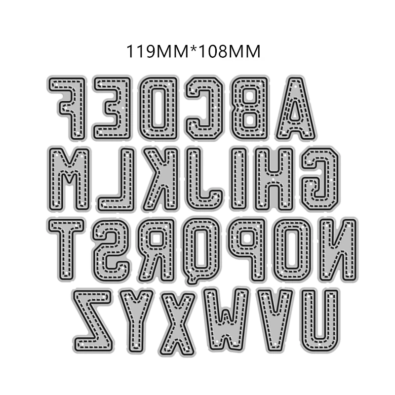 New Stitched Uppercase Letter Alphabet Craft 2020 Metal Cutting Dies for Scrapbooking and Card Making Decor Embossing No Stamps | Дом и сад