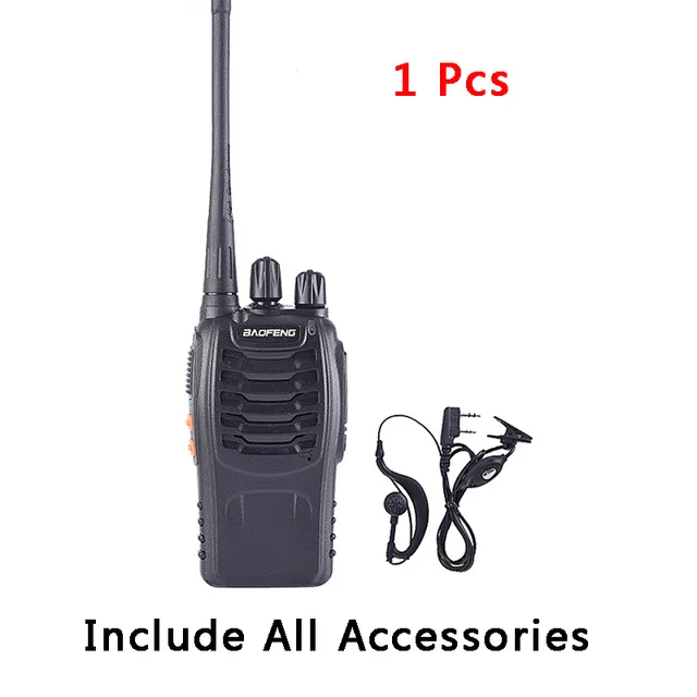 1 PCS 1 шт. или 2 шт. рация 5 Вт 2-way Ham радиостанция UHF 400-470 МГц 16CH CB радио talki walki портативный приемопередатчик Baofeng 888s - Цвет: 1 PCS