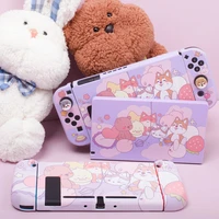 cat dog crane machine switch protective shell purple pc hard cover housing ns game console case for nintendo switch accessories