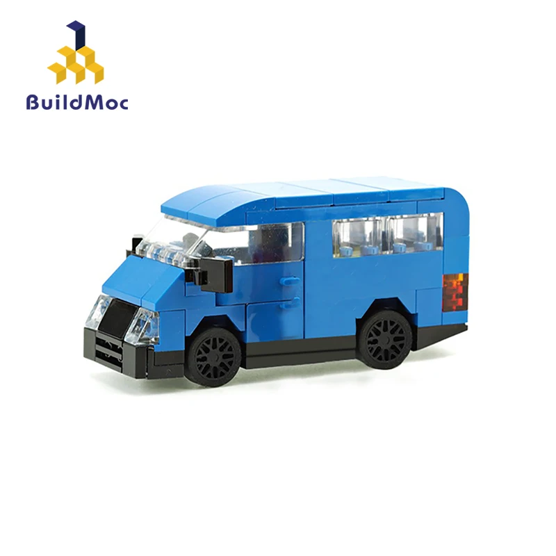 

Buildmoc Technical Blue Van Truck Assemble Building Blocks Kit Birthday Gift Splicing Brick Set Toy of Chirldren Tech Mini Model