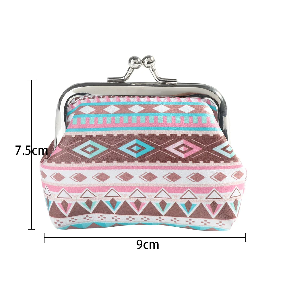 Винтажные женские кошельки для монет с принтом кошелек на застежке девушек