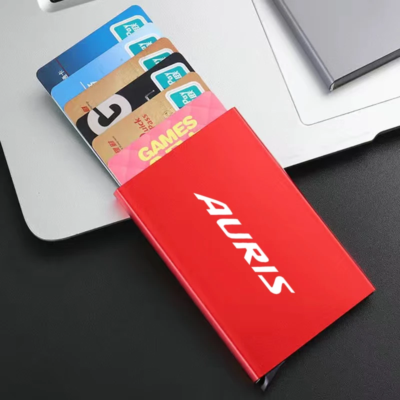 

Anti-theft Smart Holder Thin ID Card Holder Metal Bank Credit Card For Toyota Auris Business Mini Auto Accessories