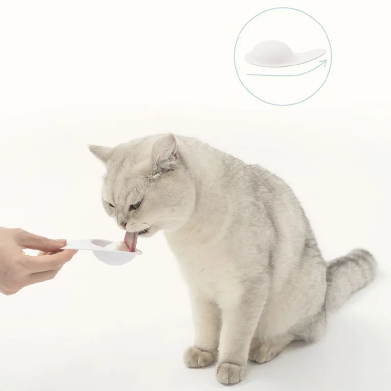 Кота лопатка для еды Портативный кормушка домашних животных маленькая собака