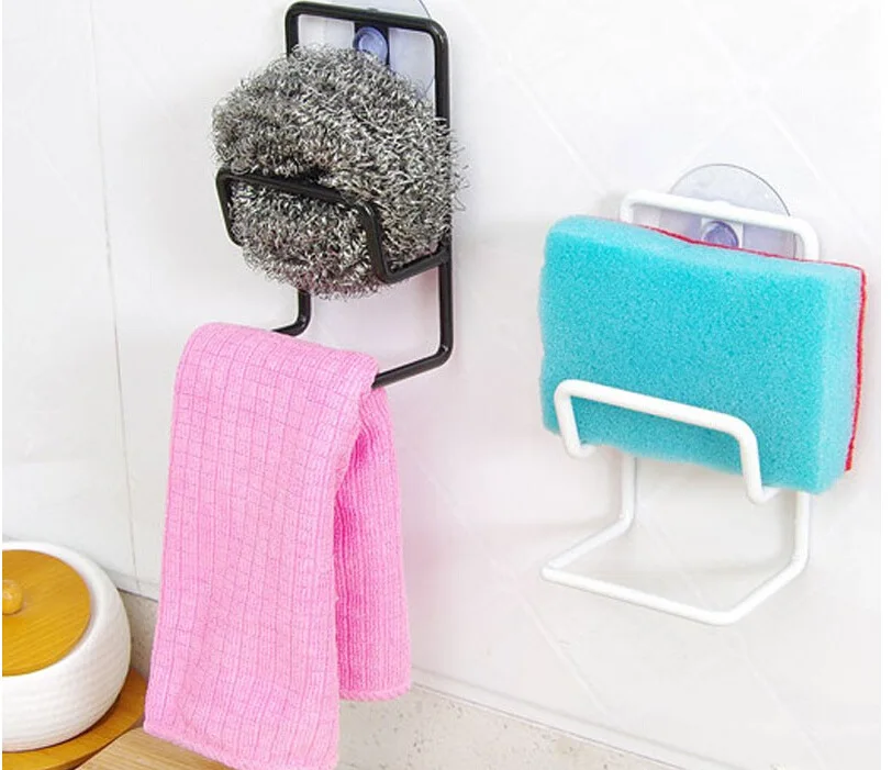 Familysky Простая подставка для кухонной раковины с присоской двойное Кованое