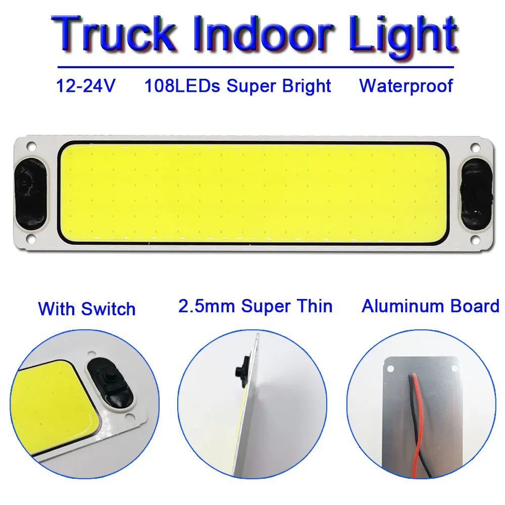 Светодиодная водонепроницаемая лента COB для грузовиков суперъяркая панельная