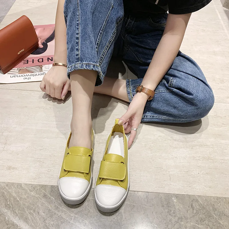 

Shoes Woman 2020 Casual Female Sneakers Round Toe Shallow Mouth Slip-on Flats Modis All-Match New Slip On Dress Cute Small