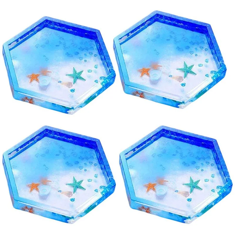 8 упаковок шестигранные силиконовые формы для подставки форма силиконовой смолы