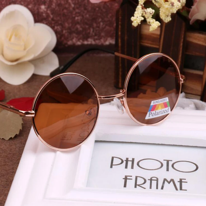 Мужские и женские солнцезащитные очки классические винтажные круглые с