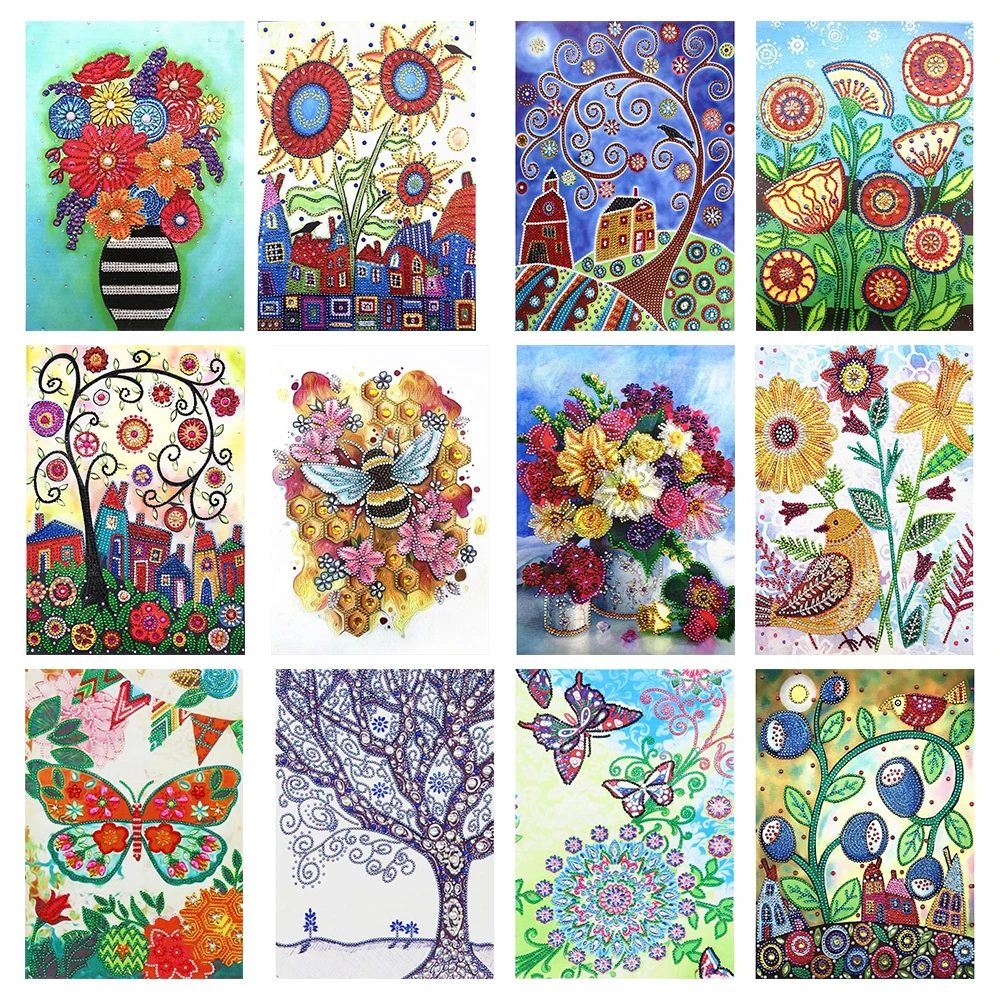 5D DIY Алмазная картина особой формы дерево цветок вышивка крестом наборы мозаика