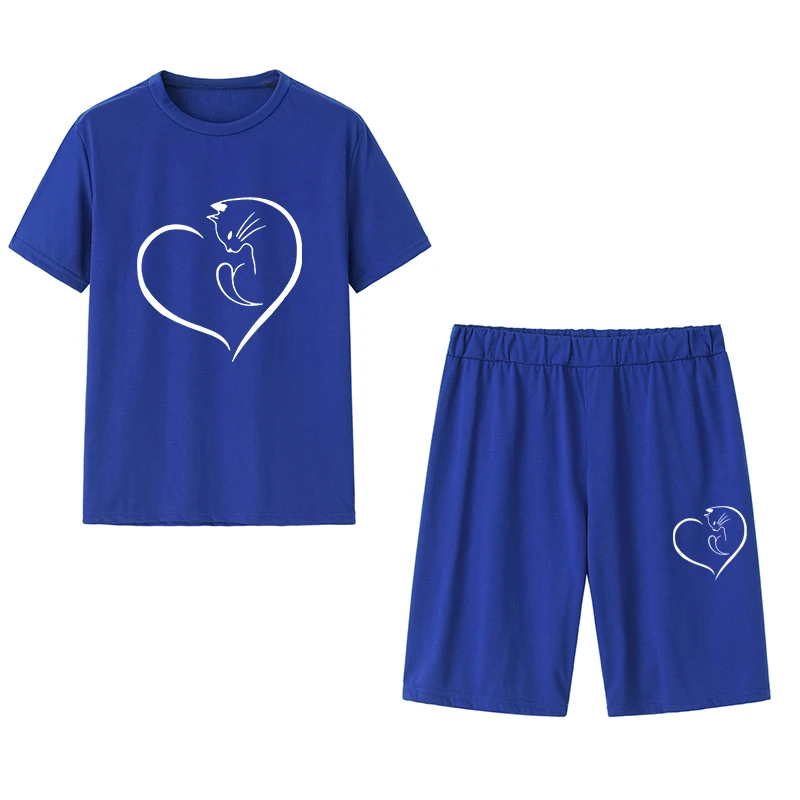 Женские летние спортивные костюмы футболка и брюки модная повседневная одежда