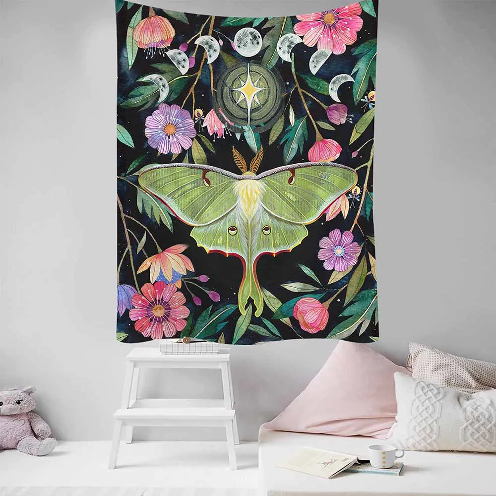 

Butterfly tapestry kawaii room decor Wall Hanging Boho decor aesthetic Macrame Witchcraft Tapestry 1 order