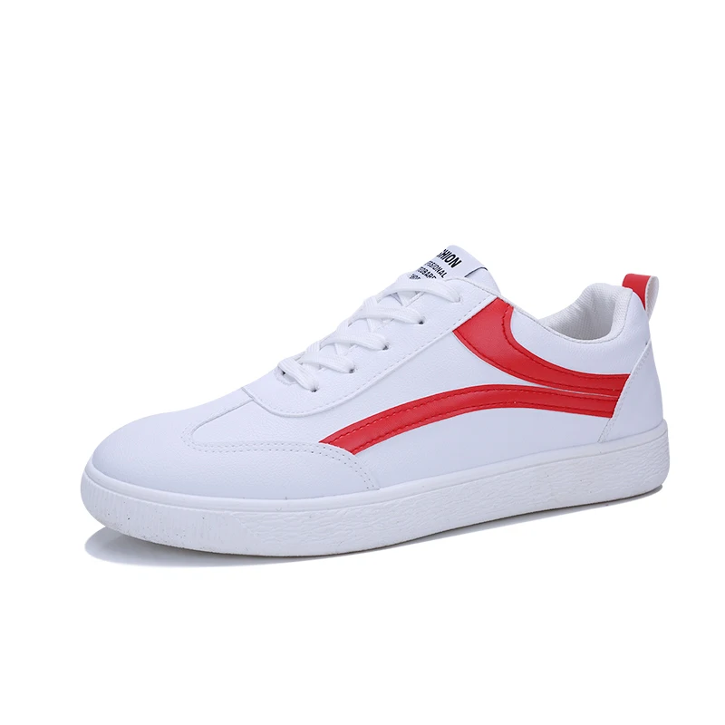 red st476 Новые белые черные туфли обувь для мужчин модные мужские повседневные уличные мужские туфли из искусственной кожи брендовая мужская обувь ST473 - Цвет: red st476