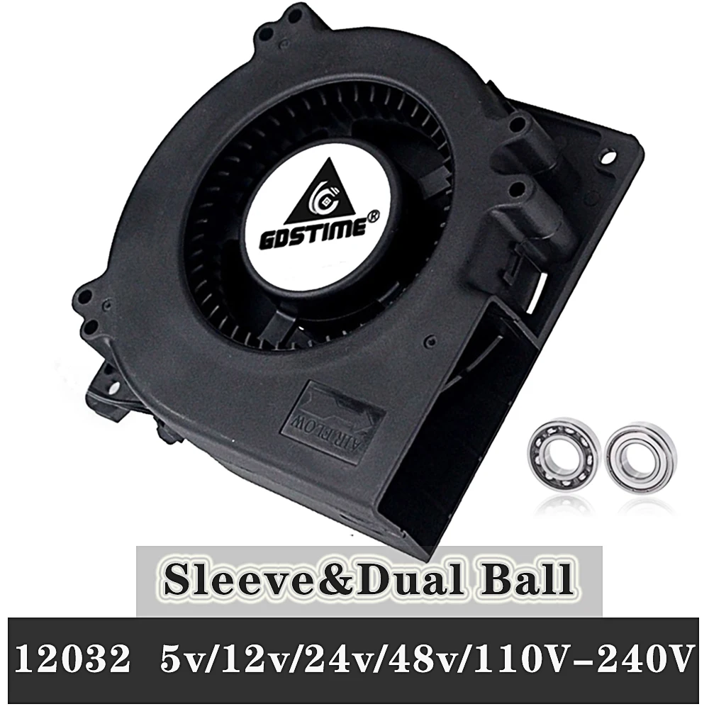 Ventilador de Ventilação de Ventilação Ventilador de Refrigeração Gdestie 24v 48v 110v 115v 1 Peça v 220v 240v 120mm 12cm 5v 12v