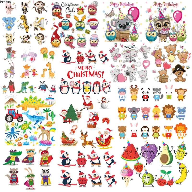 Праджня мультфильм животных серии Переводные железные Счастливого Рождества