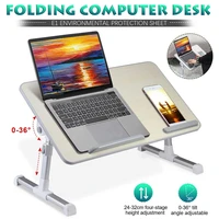 adjustable laptop desk with cooling fan ergonomic folding computer table portable bed lapdesk pc table stand notebook desk stand