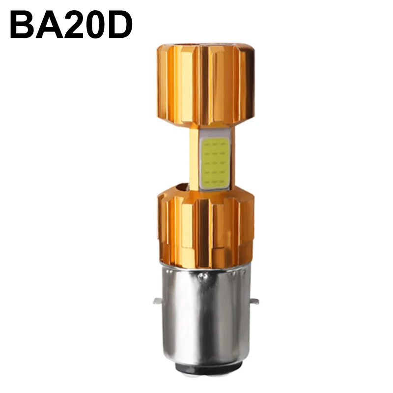 H4 светодиодные мотоциклетные фары лампы 6500K 12V мотоцикл противотуманная фара COB мопед скутер наружного освещения H4 Hi-Lo лампы BA20D P15D