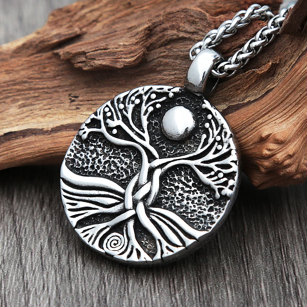 Винтажное ожерелье с подвеской в виде дерева жизни викингов мужское из