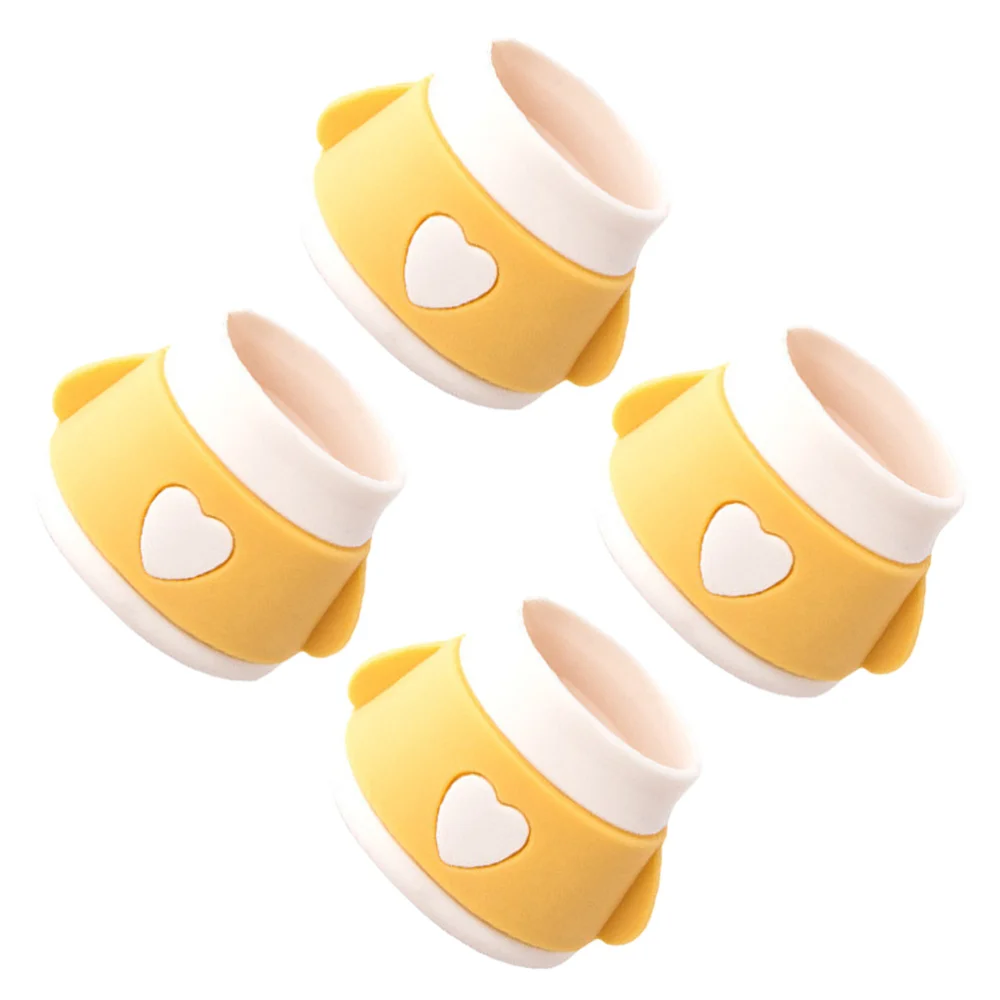 

4pcs Heart-shaped Furniture Silicon Protection Covers Silicone Chair Protector