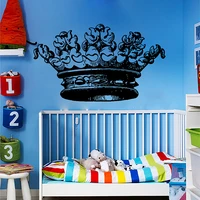 vintage king queen crown wall sticker baby nursery kids room classic cartoon crown wall decal bedroom vinyl decor