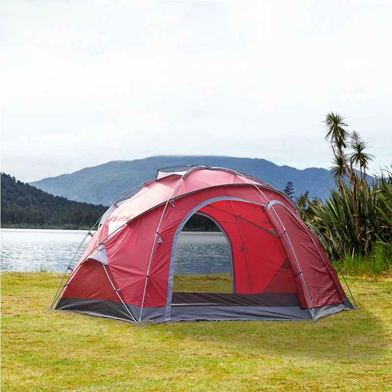 

5-8-12 Outdoor Luxury Multi-Person Large Climbing Park Fishing Grassland Yurt Canopy Tent 1 Room With Big Space Gazebo