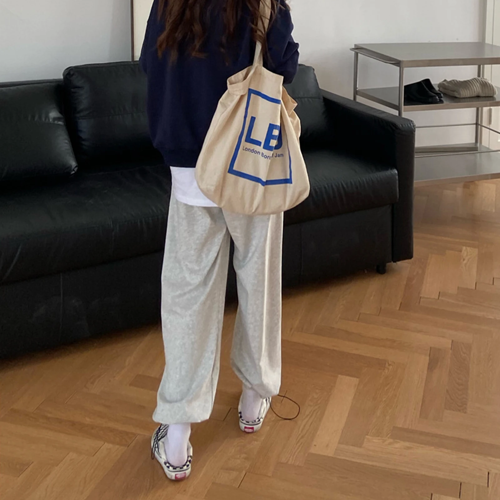 

Women Pants Solid Drawstring Ankle Tied Long Harem Pants Sports Trousers High Waist Oversize Spring Autumn Hip Hop Sweatpants