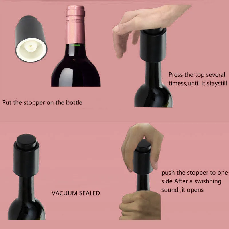 Вакуумная пробка для бутылки вина пищевой герметичный корпус из АБС пластика