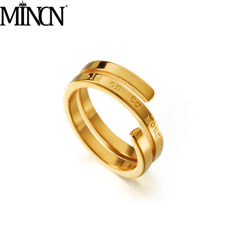 MINCN 2019 кольцо с гравировкой золотые кольца из нержавеющей стали мужские панк