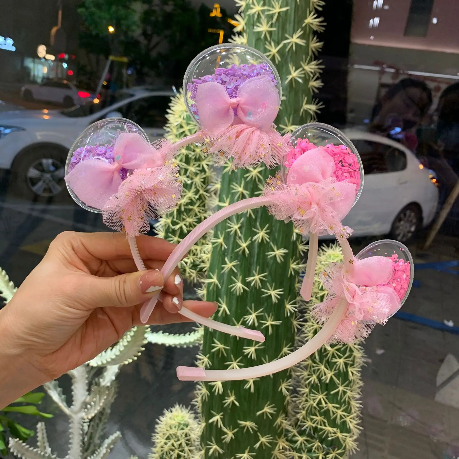 

1PCS quicksand sequin shaker girl bow hair clip Head wear hairpins 0254