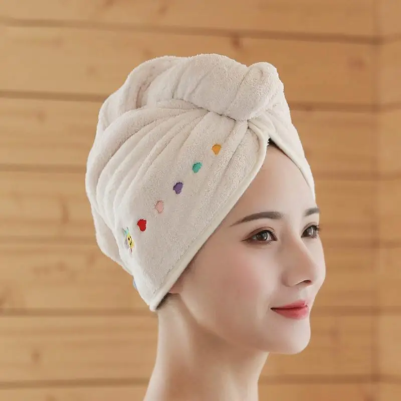 

Hair Drying Cap Women's Super Absorbent Quick-drying Cap Towel Thicken Shampoo Pack Turban Wipe Hair Artifact