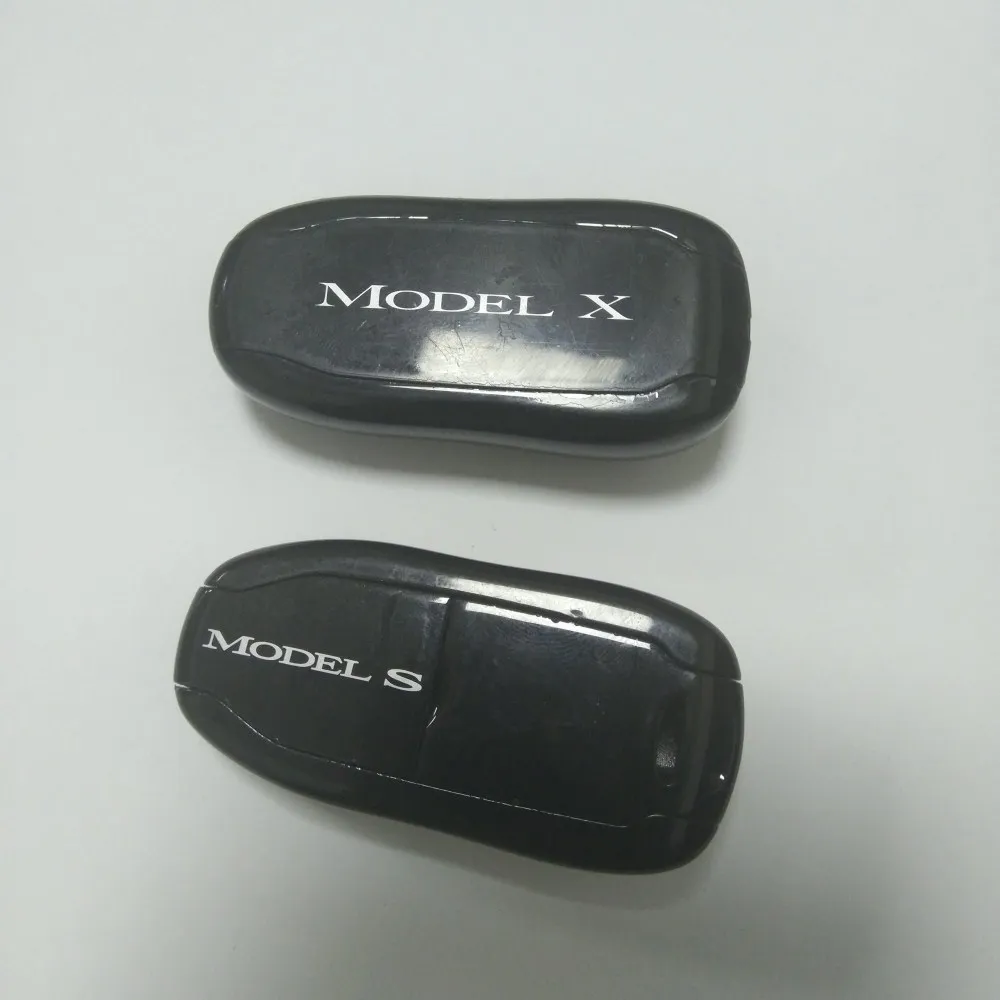 

luckeasy leather key cover for tesla model x model s 2017 2018 2019 Car Key bag/case wallet holder key2y