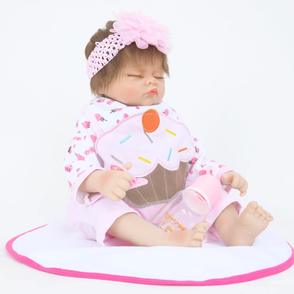 Новый Дизайн 50 см Экологичная PP Coton Кукла Reborn Baby Kid для сна Playmate Игрушки раннего