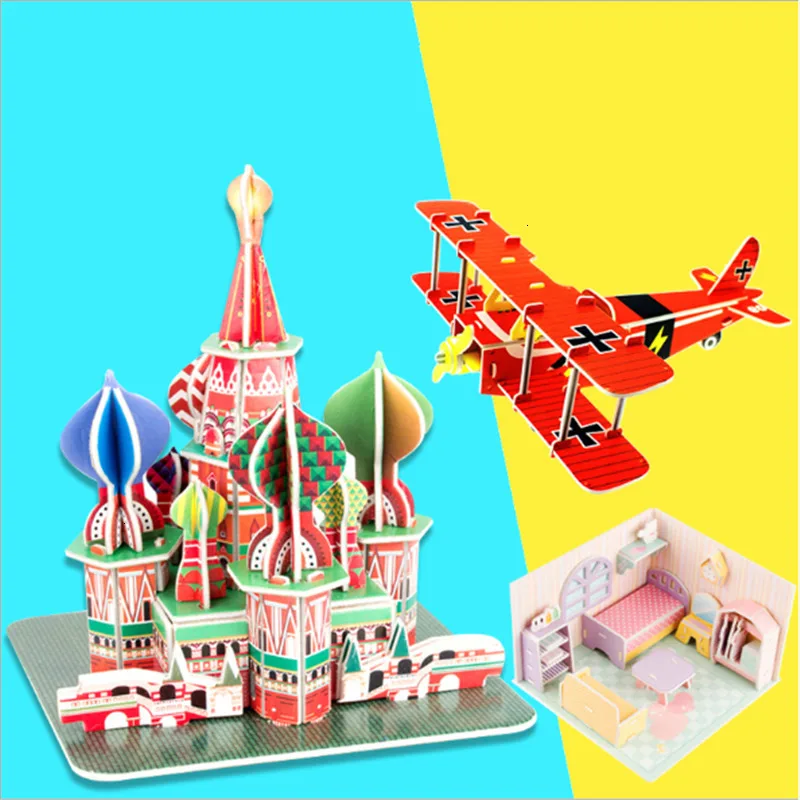 DIY 3D бумажная головоломка строительная модель развивающие игрушки для детей