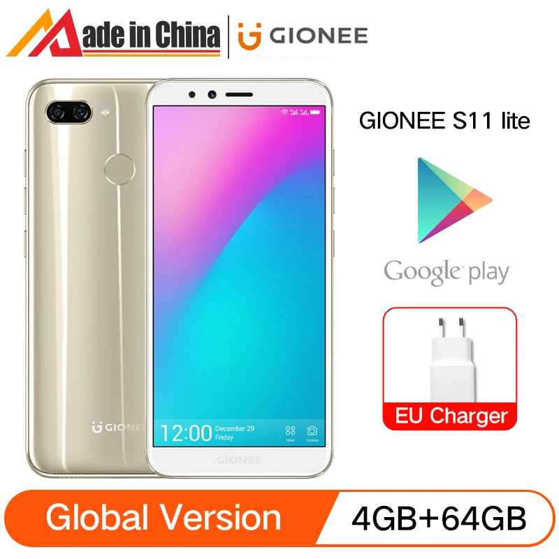 Global Version GIONEE S11 lite 4GB + 64GB 5.7inch 1080P 3030mAh Smartphone Snapdragon 430 Octa Core mobile phone