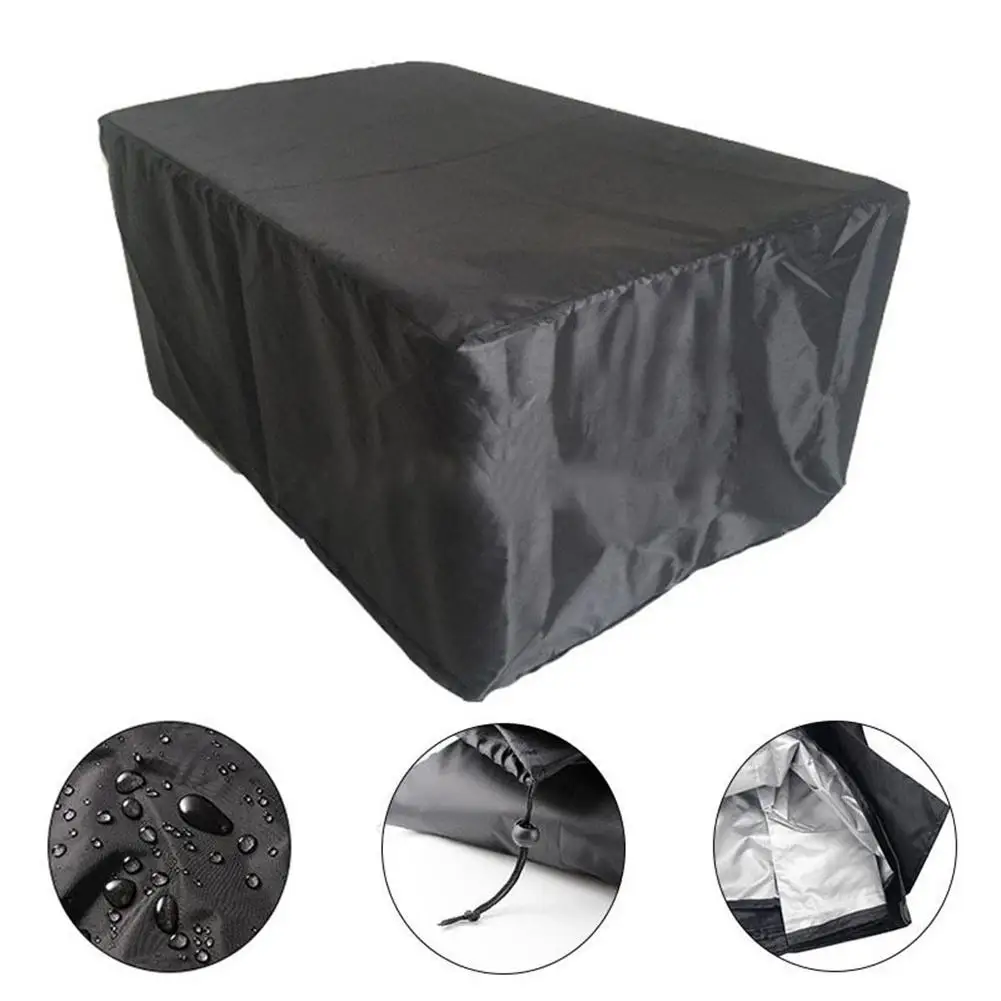 

1Pc Black Oxford Cloth Furniture Dustproof Cover For Rattan Table Cube Chair Sofa Waterproof Rain Garden Patio Protective Cover