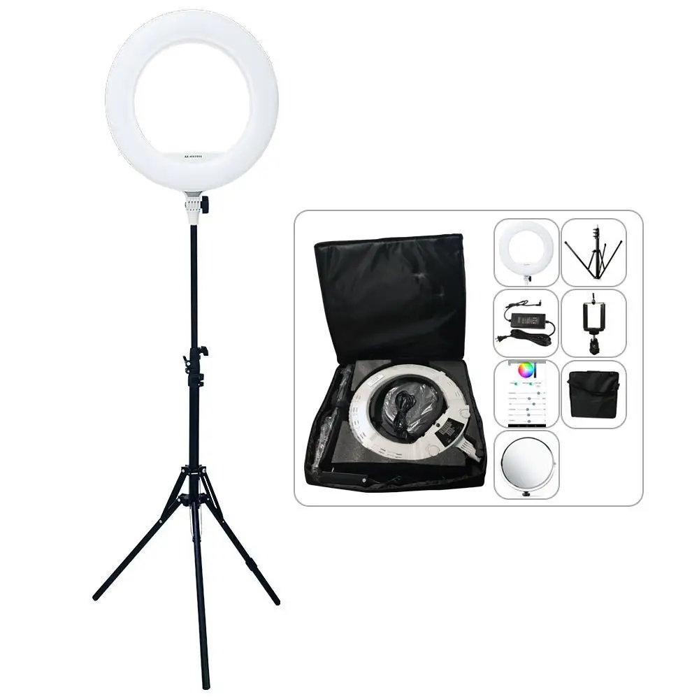 

Yidoblo AX-480DII 48W Bluetooth APP Control Ring Lamp Camera Photo/Studio/Phone 18" 240 LED Ring Light LED Lamp Makeup Ring lamp