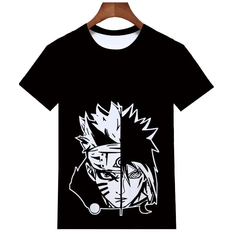 Аниме ниндзя анимация Шаринган с коротким рукавом Облако Косплей Круглый вырез