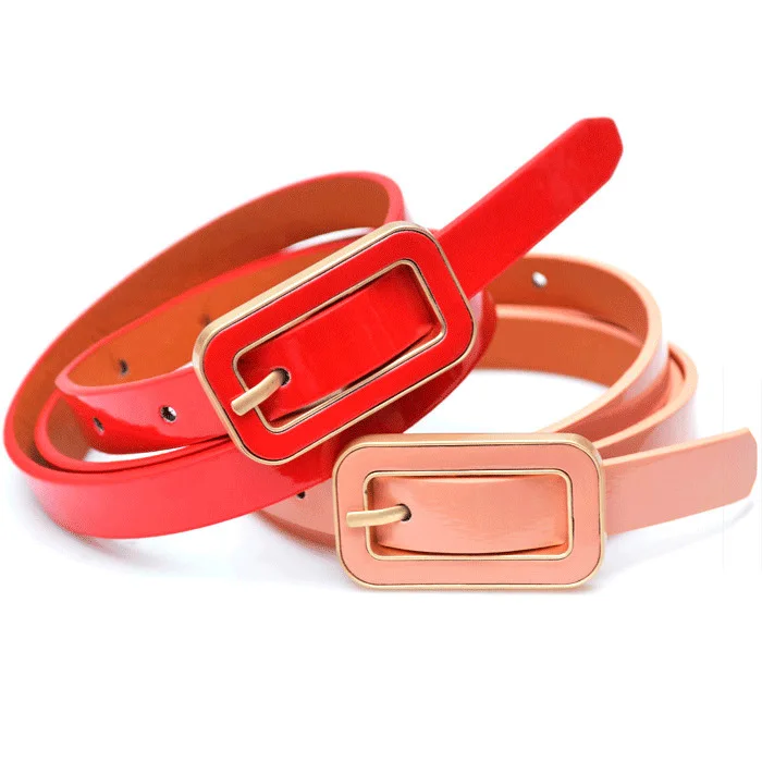 

New fashion belts Candy-colored ladies Joker belt buckle fine belt clothing accessories belt for women