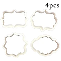 4 pcsset cookie cutter biscuit press stamp embosser kits diy fondant candy jelly decor mold kitchen making pastry tools sets