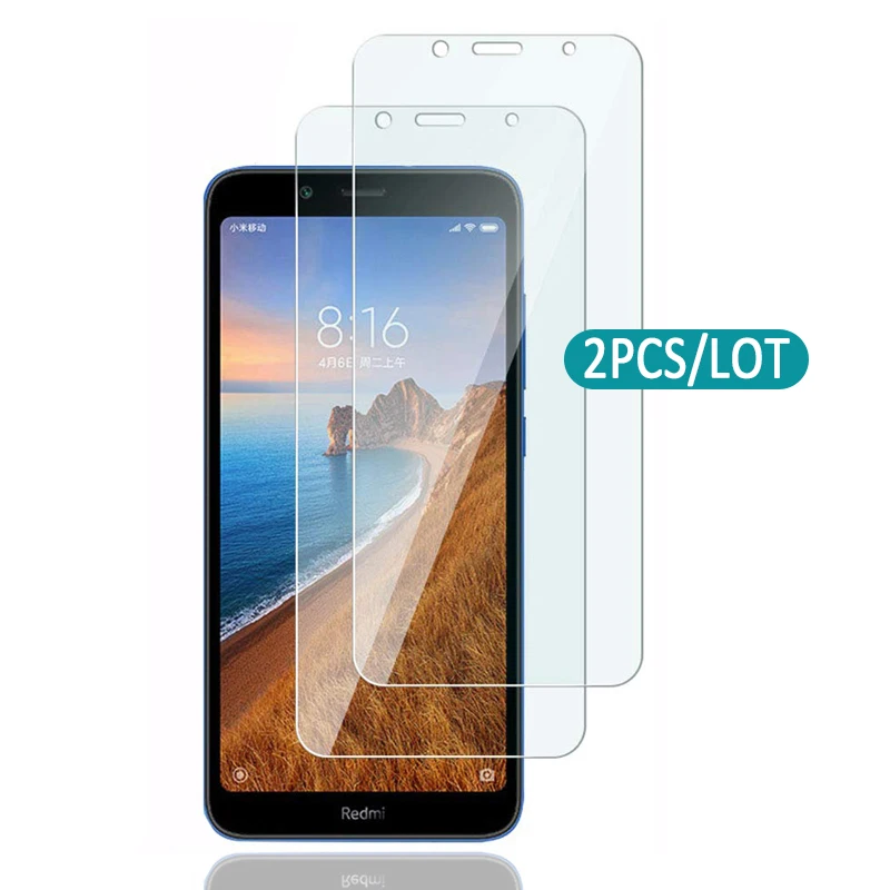 2 шт. прозрачное закаленное стекло для xiaomi redmi 7a защита экрана 7 pro защитное Note