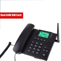 multi language wireless phone gsm dual sim card fixed phone with call id landline phone fixed wireless telephone home black